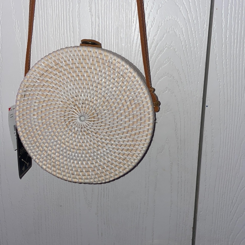 Round Rattan Purse